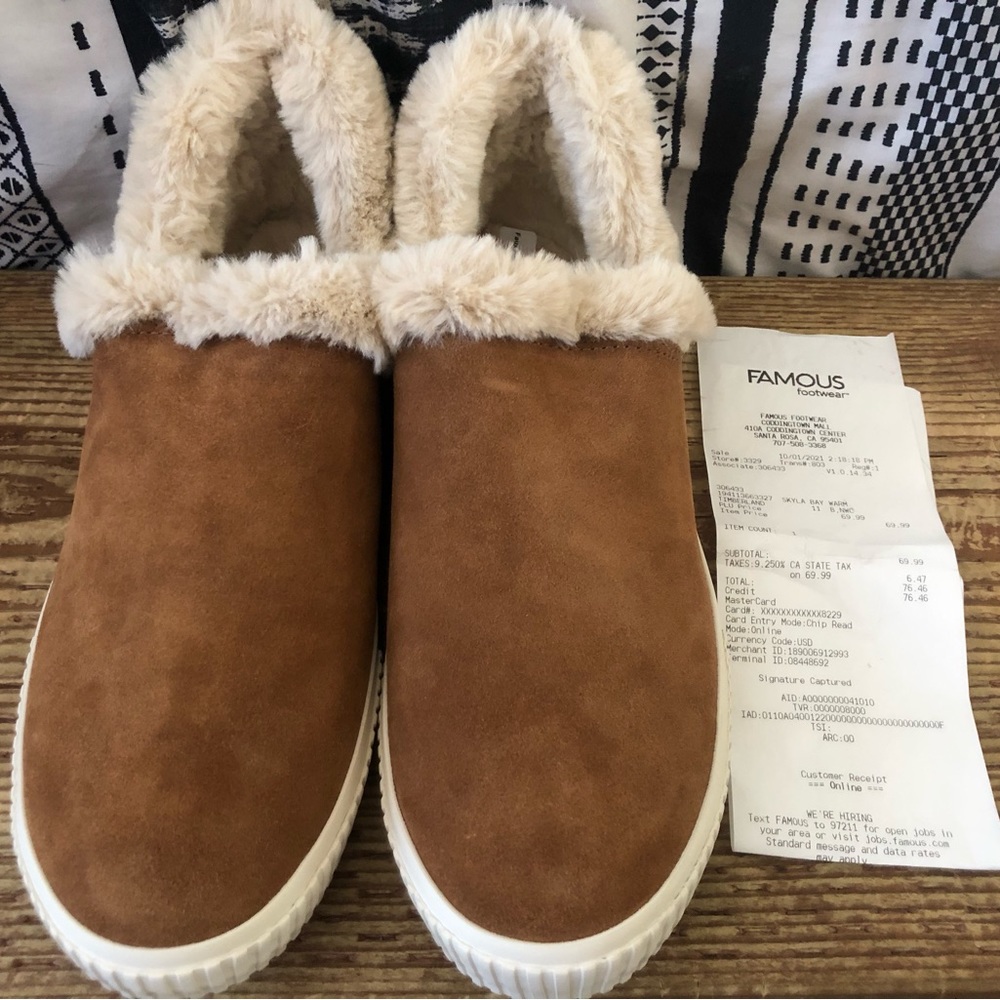 Timberland Skyla Bay Slip-On Shoes Womens Sz 11 0A2CDJ Rust Suede *NEW OPEN BOX*